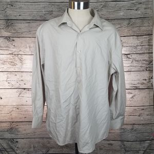 David Taylor Beige Dress Shirt Size XXL
